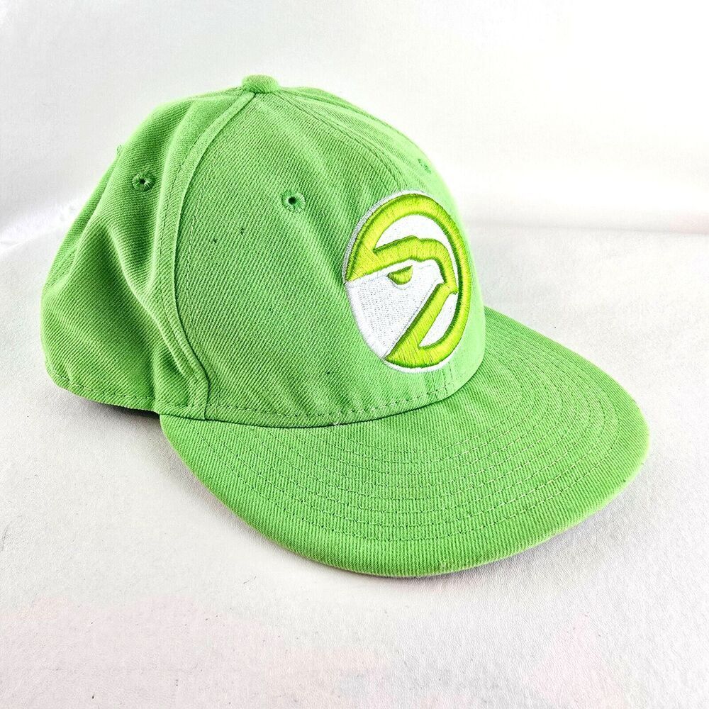 Atlanta Hawks Hat Mens Hat Size 7 Green New Era 59Fifty Hardwood Classics Fitted